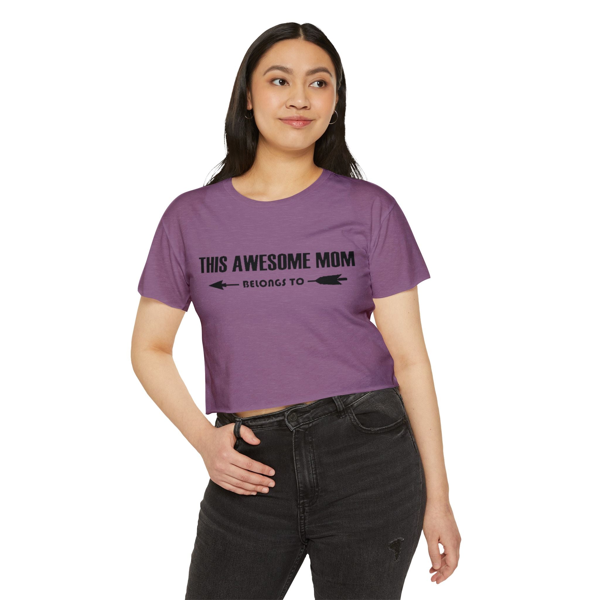 This awesome MOM belongs to | Women's Festival Crop Top